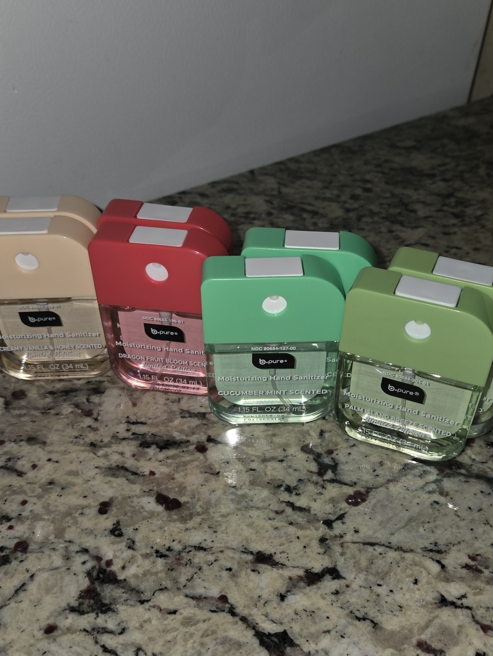 B.Pure Moisturizing Hand Sanitizer Sprays Mists Bundle 8 Bottles Dollar Tree